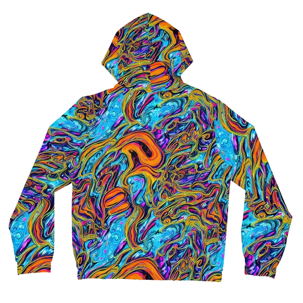 Vivid Gyre on Women's Full-Zip Hoodie — Back
