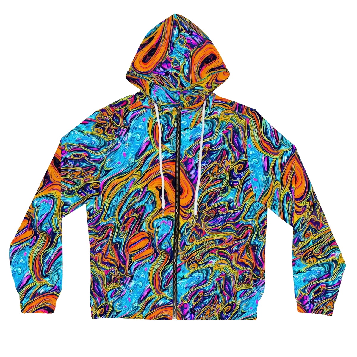 Vivid Gyre on Women's Full-Zip Hoodie — Front