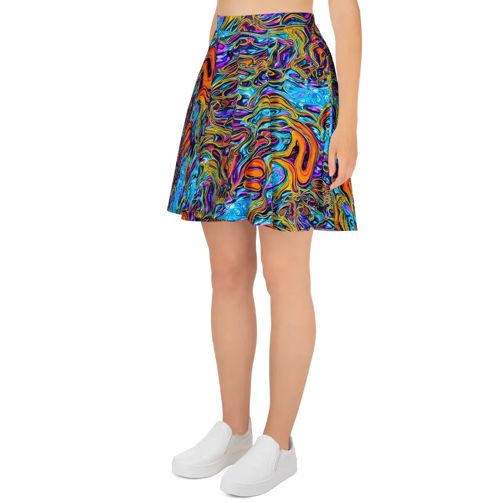Vivid Gyre on Skater Skirt — Left
