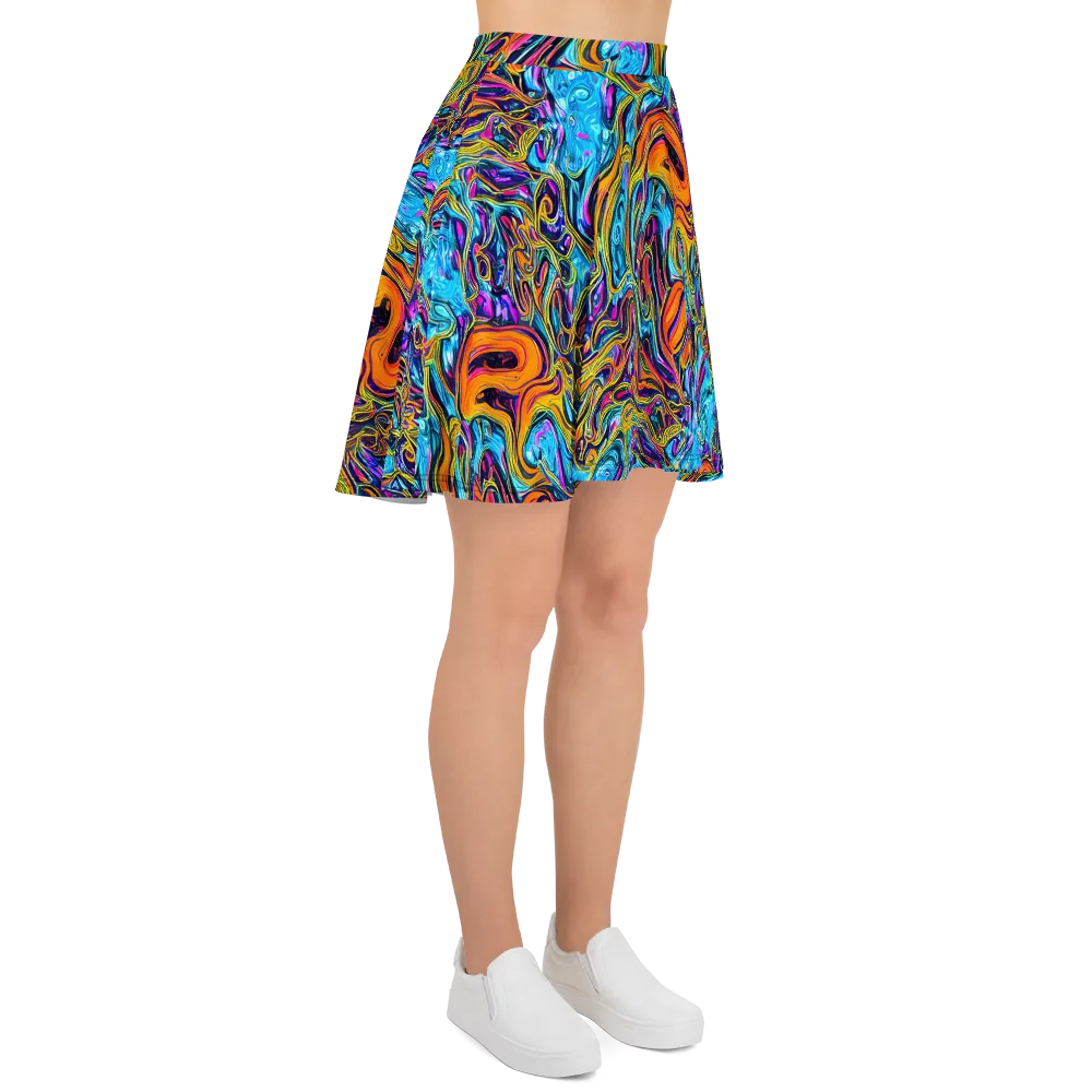 Vivid Gyre on Skater Skirt — Right