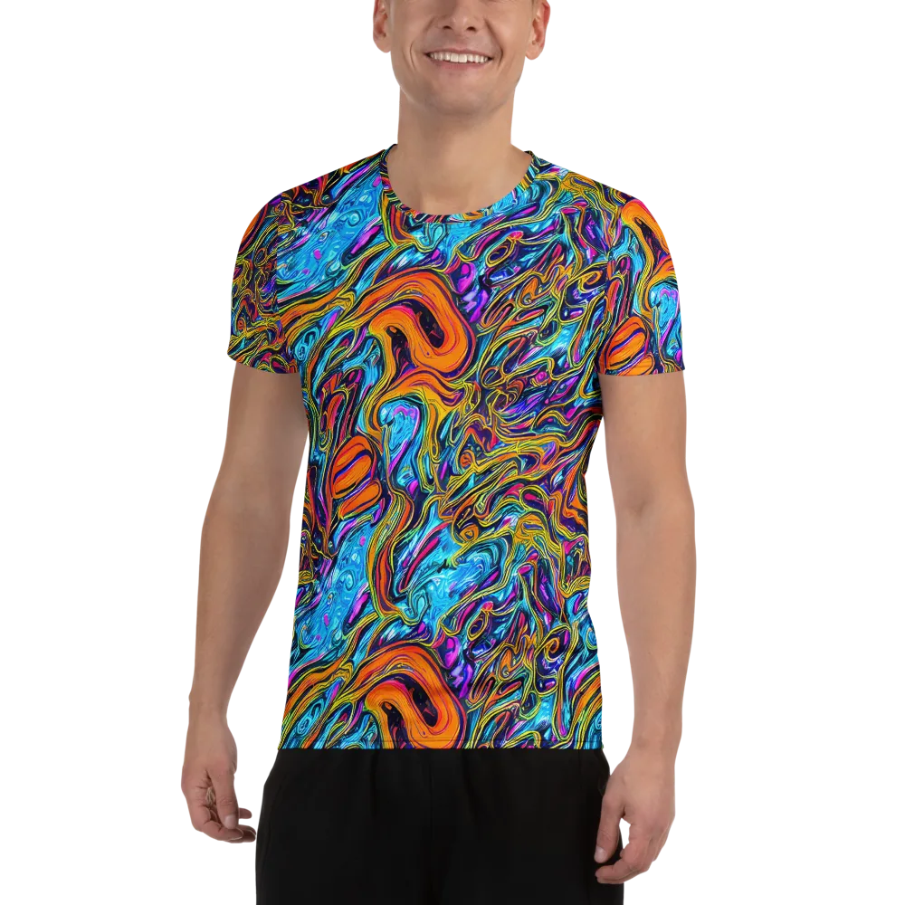 Vivid Gyre on Men's Athletic T-Shirt — Front
