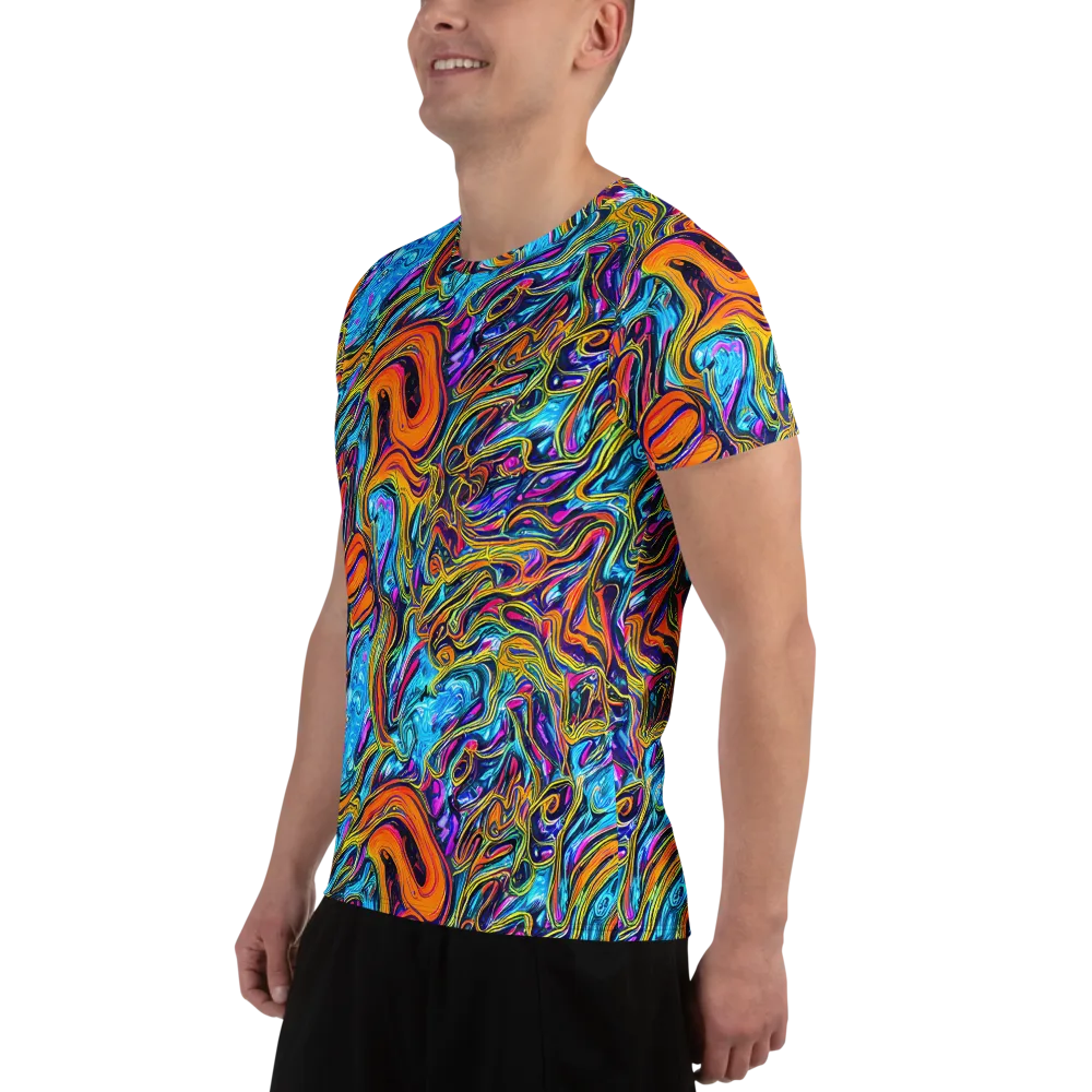 Vivid Gyre on Men's Athletic T-Shirt — Left