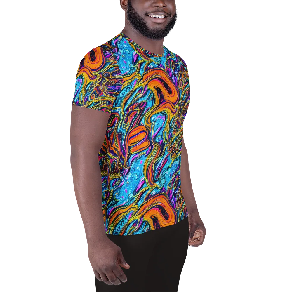 Vivid Gyre on Men's Athletic T-Shirt — Right