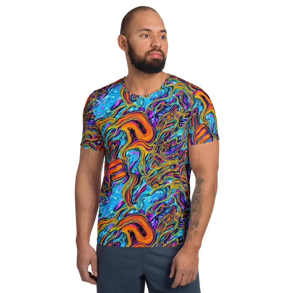 Vivid Gyre on Men's Athletic T-Shirt — Front