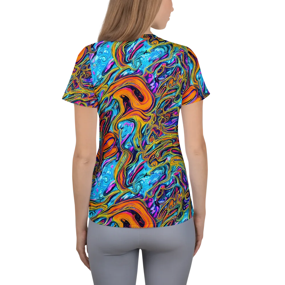 Vivid Gyre on Women's Athletic T-Shirt — Back