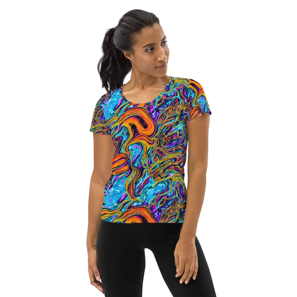 Vivid Gyre on Women's Athletic T-Shirt — Front