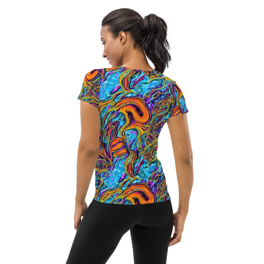Vivid Gyre on Women's Athletic T-Shirt — Back
