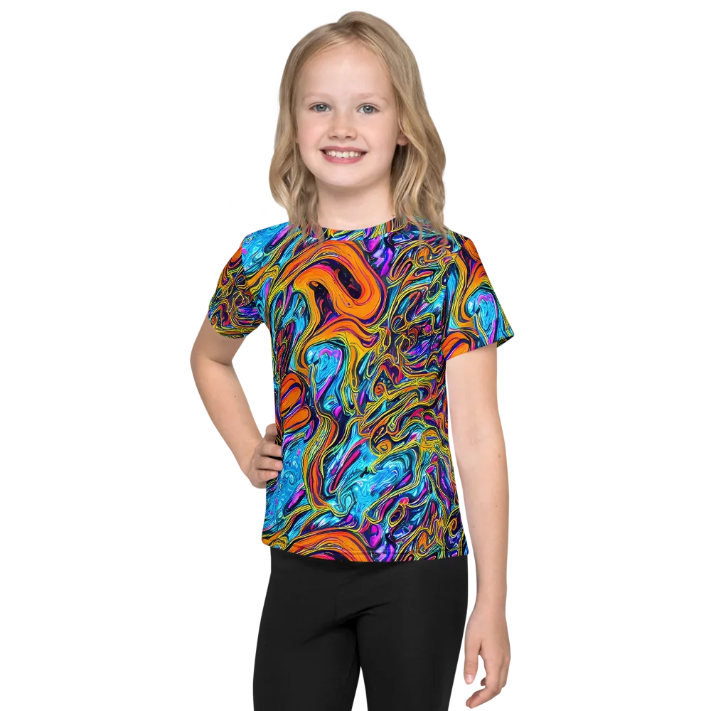 Vivid Gyre on Kids Crew Neck T-Shirt — Front