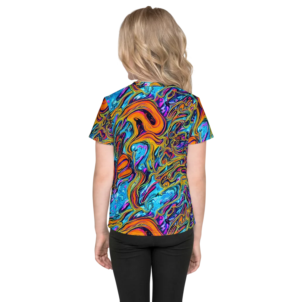 Vivid Gyre on Kids Crew Neck T-Shirt — Back