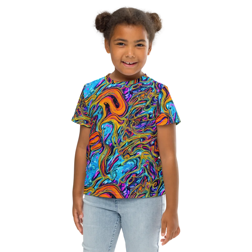 Vivid Gyre on Kids Crew Neck T-Shirt — Front