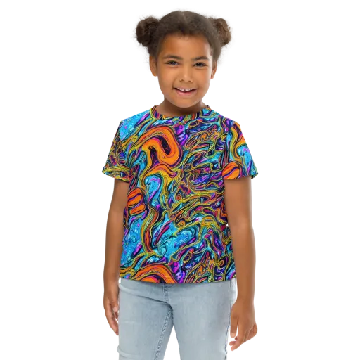Vivid Gyre on a Kids Crew Neck T-Shirt