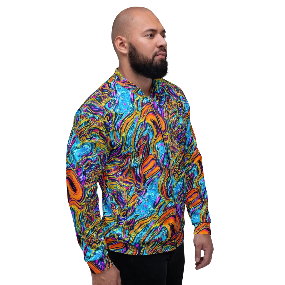 Vivid Gyre on Bomber Jacket — Right