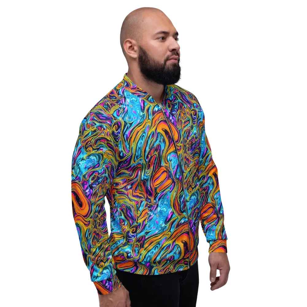 Vivid Gyre on Bomber Jacket — Right