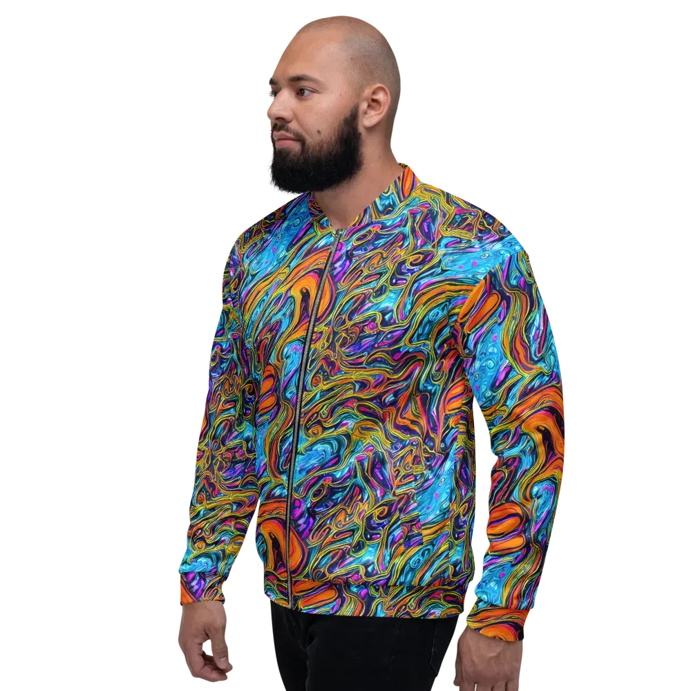 Vivid Gyre on Bomber Jacket — Left