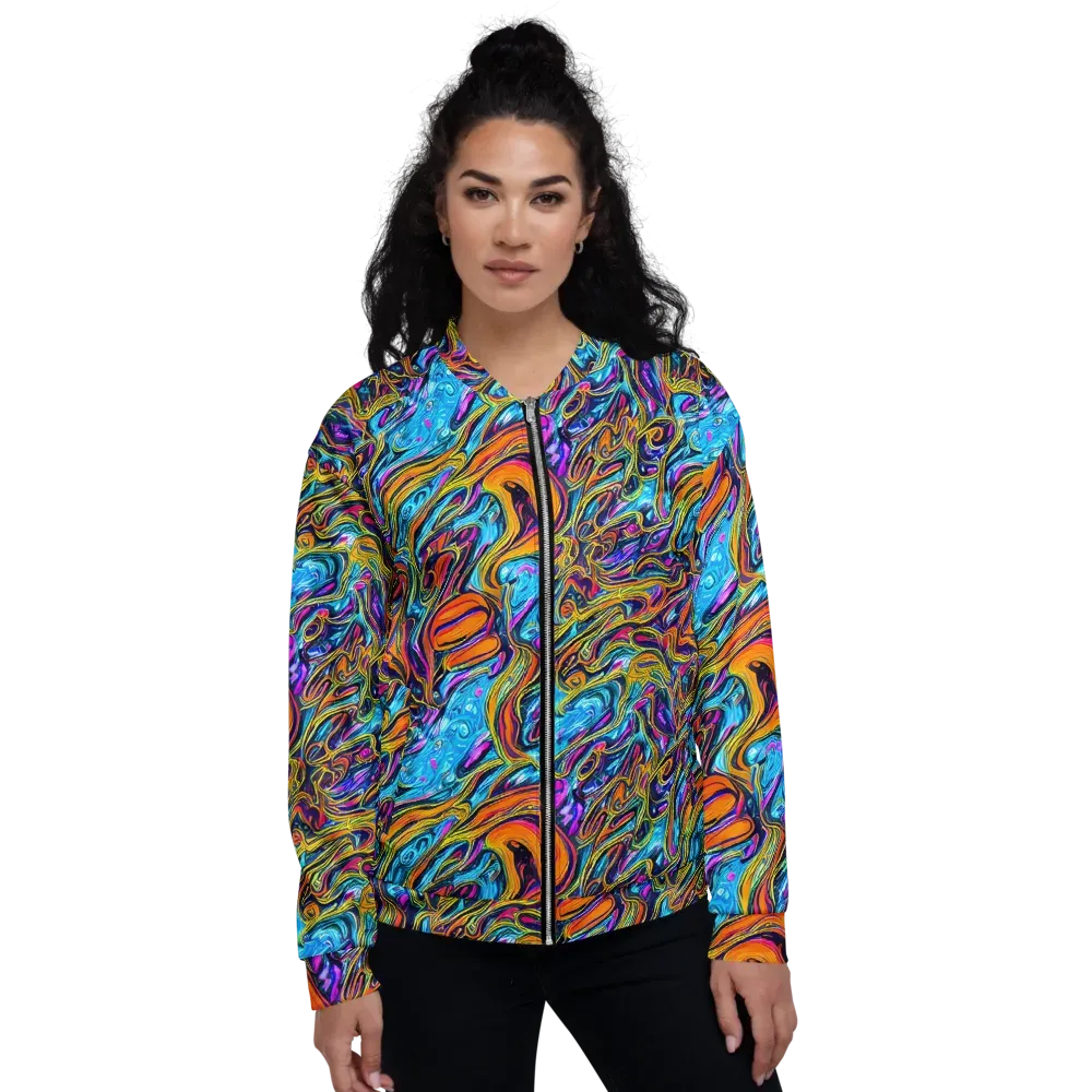 Vivid Gyre on Bomber Jacket — Front