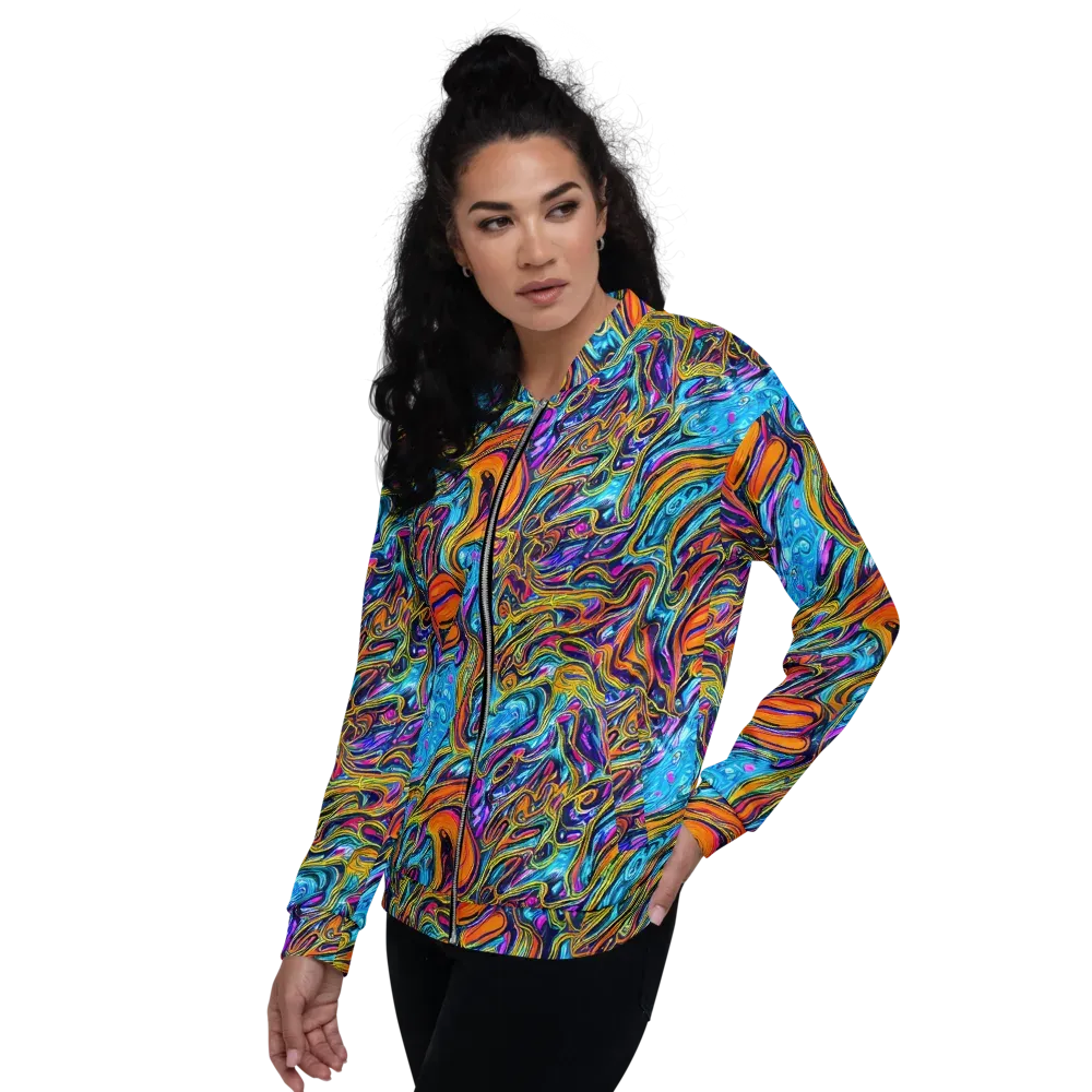 Vivid Gyre on Bomber Jacket — Left