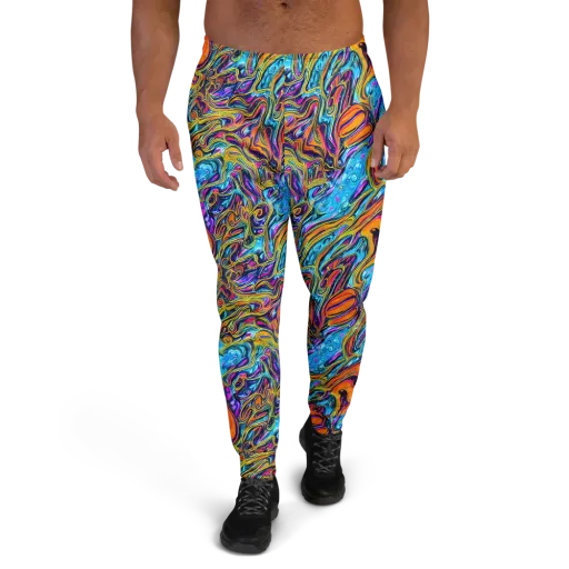 Vivid Gyre on a Men's Joggers