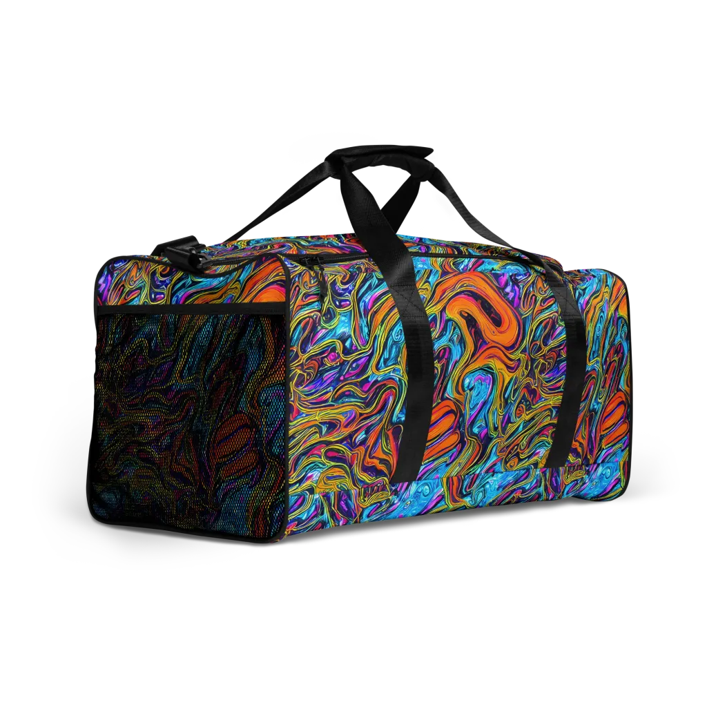 Vivid Gyre on Duffle Bag — Right Front