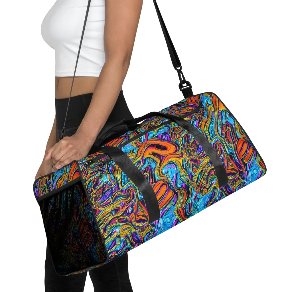 Vivid Gyre on Duffle Bag — Front