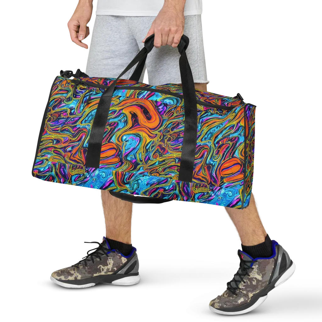 Vivid Gyre on Duffle Bag — Front