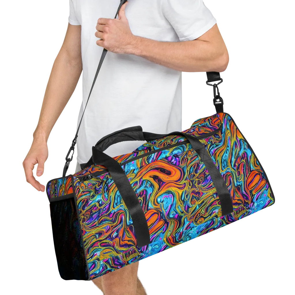 Vivid Gyre on Duffle Bag — Right Front