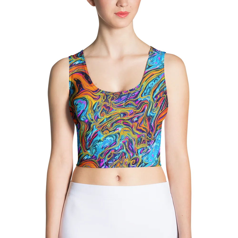 Vivid Gyre on Crop Top — Front