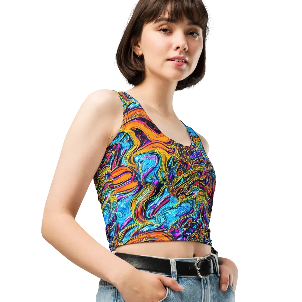 Vivid Gyre on Crop Top — Right Front