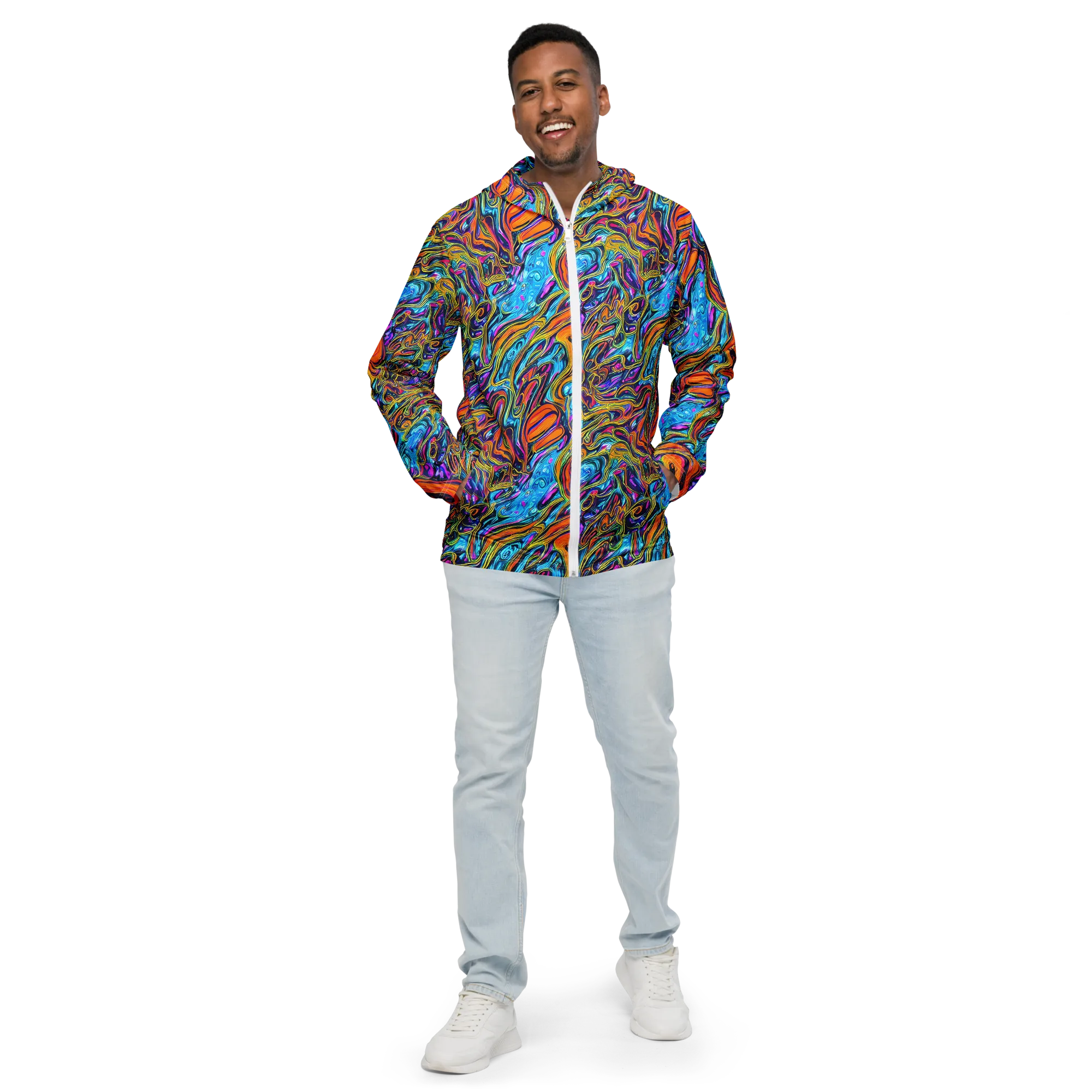 Vivid Gyre on Men's Windbreaker — Front