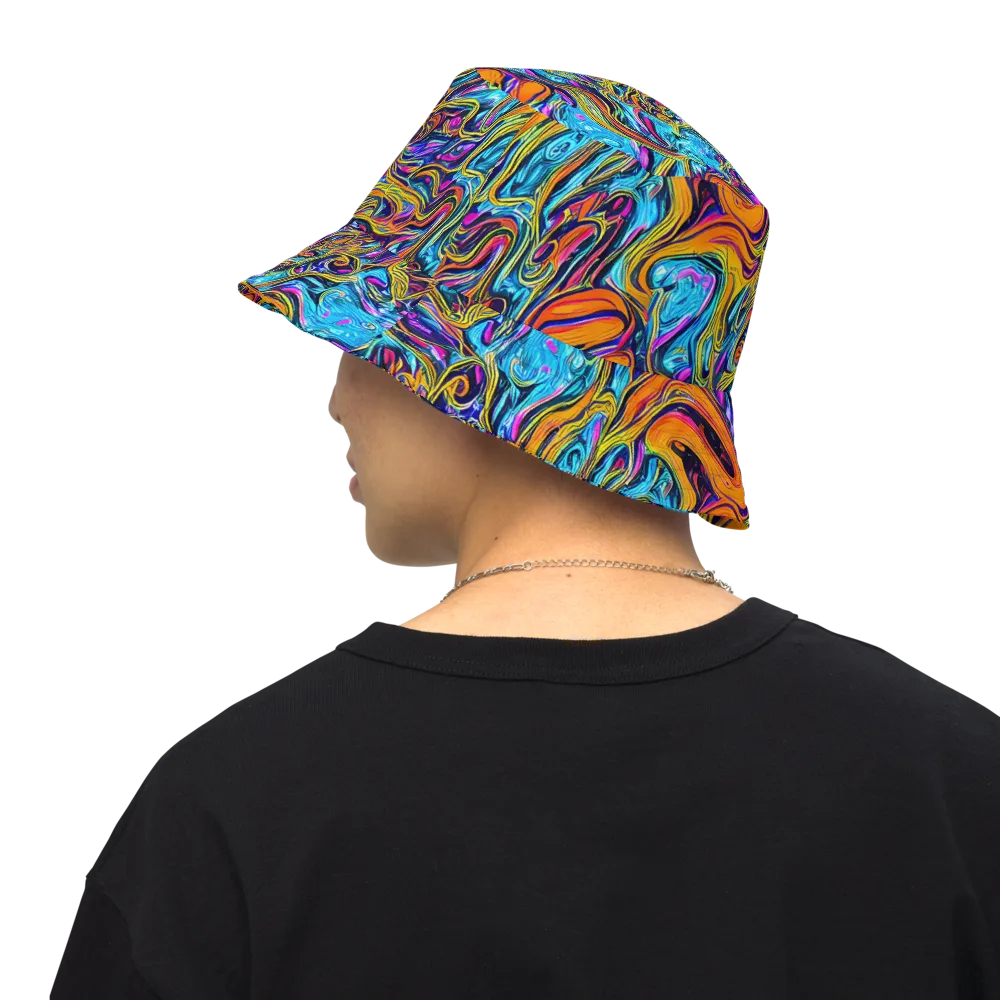 Vivid Gyre on Reversible Bucket Hat — Back Inside