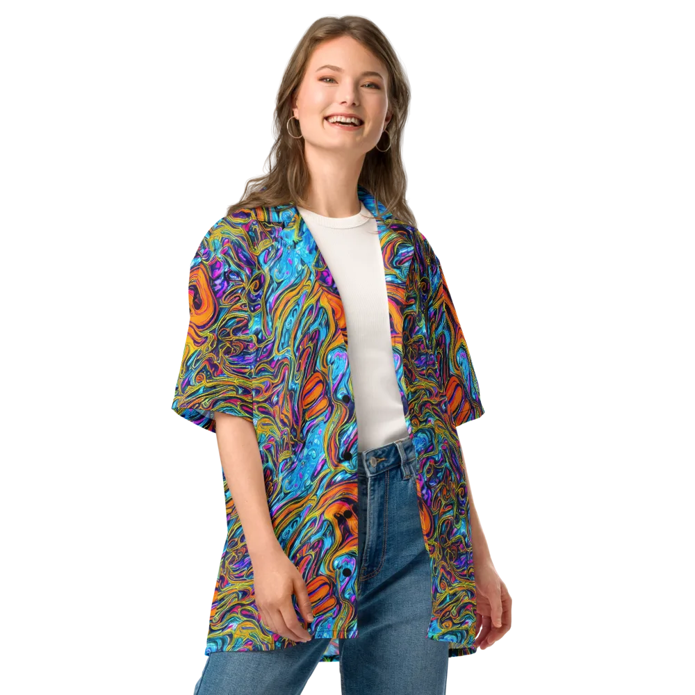 Vivid Gyre on Button Shirt — Front