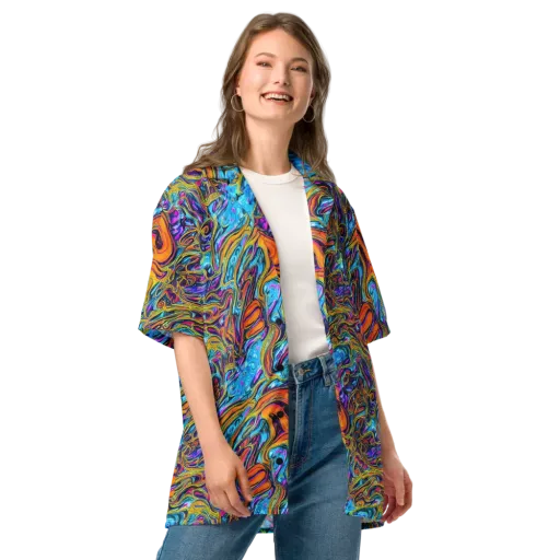Vivid Gyre on a Button Shirt