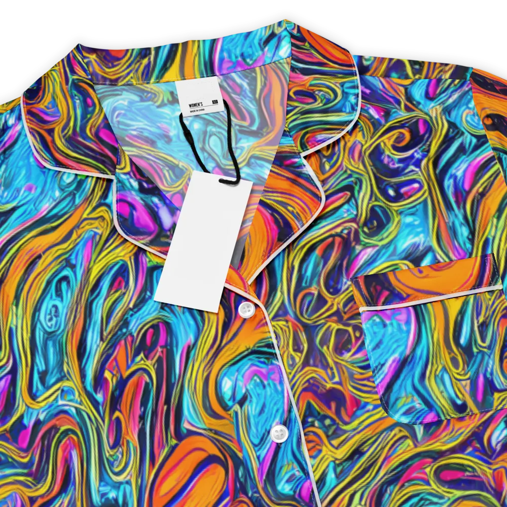 Vivid Gyre on Women's Short Sleeve Pajama Top — Product details