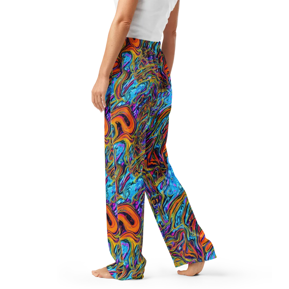 Vivid Gyre on Women's Pajama Pants — Left