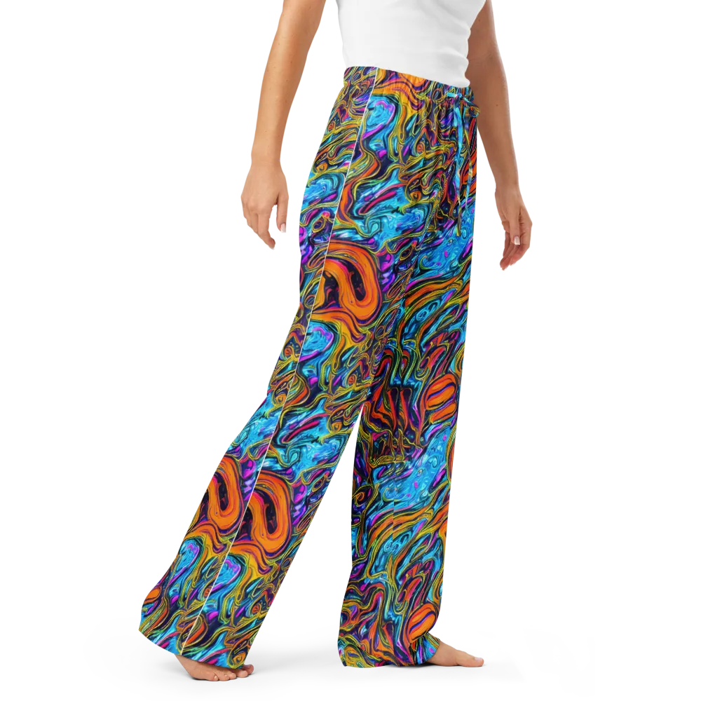 Vivid Gyre on Women's Pajama Pants — Right Front