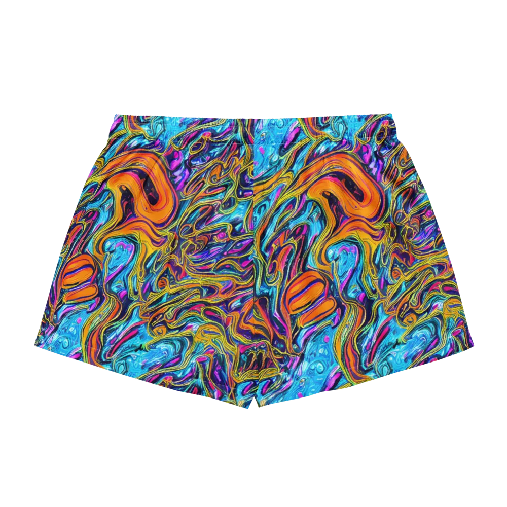 Vivid Gyre on Women's Pajama Shorts — Back