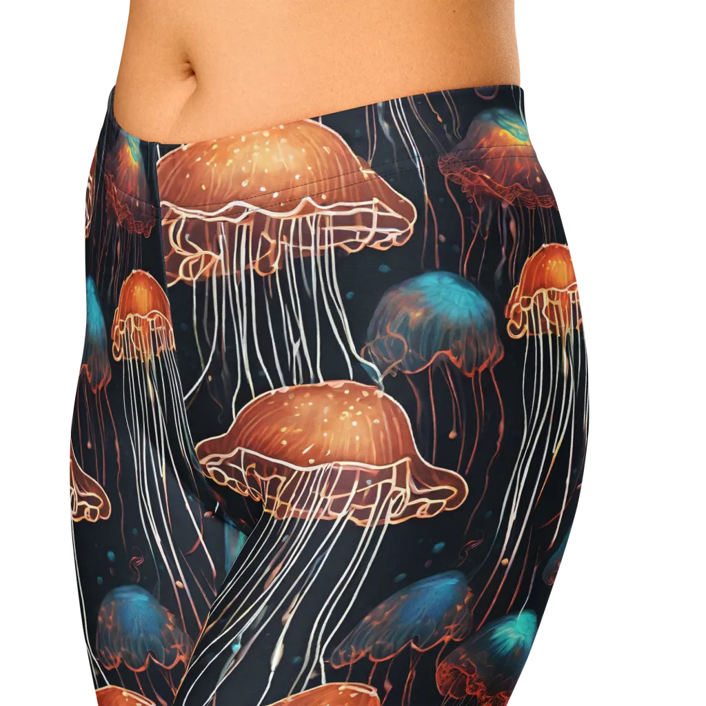 Ocean After Dark on Capri Leggings — Zoomed-in
