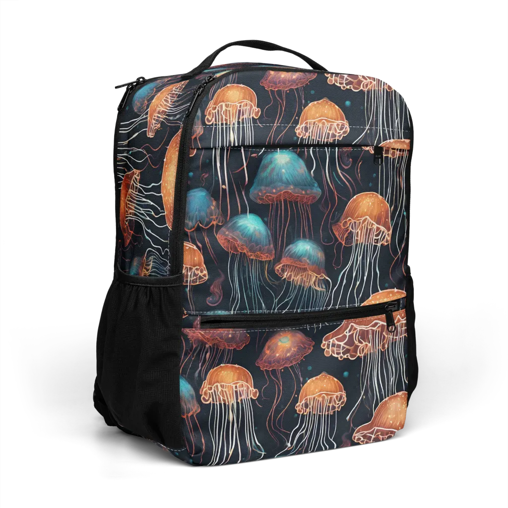 Ocean After Dark on Utility Backpack — Right Front