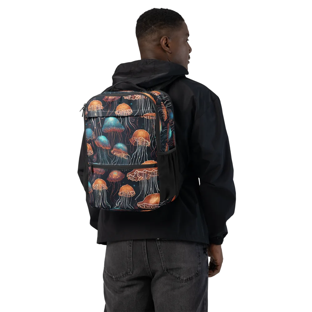 Ocean After Dark on Utility Backpack — Back