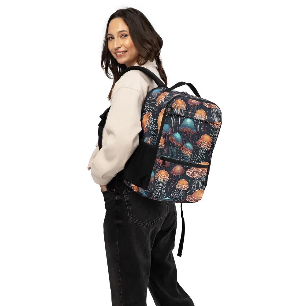 Ocean After Dark on Utility Backpack — Back