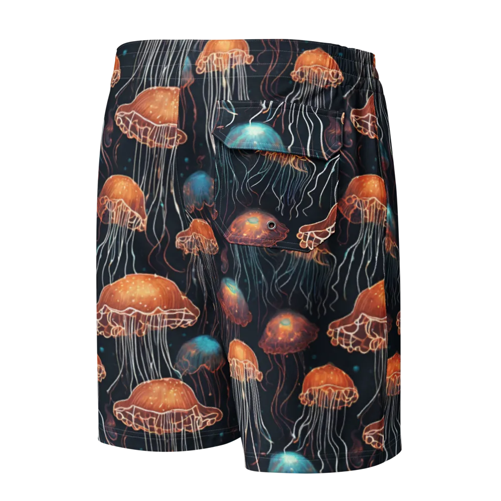 Ocean After Dark on Men's Board Shorts — Back