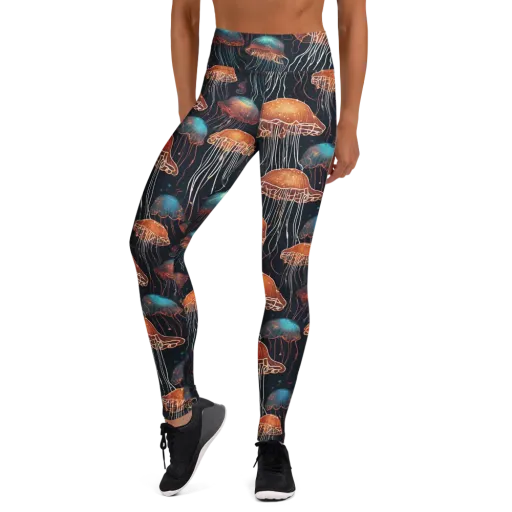 Ocean After Dark on a Yoga Leggings