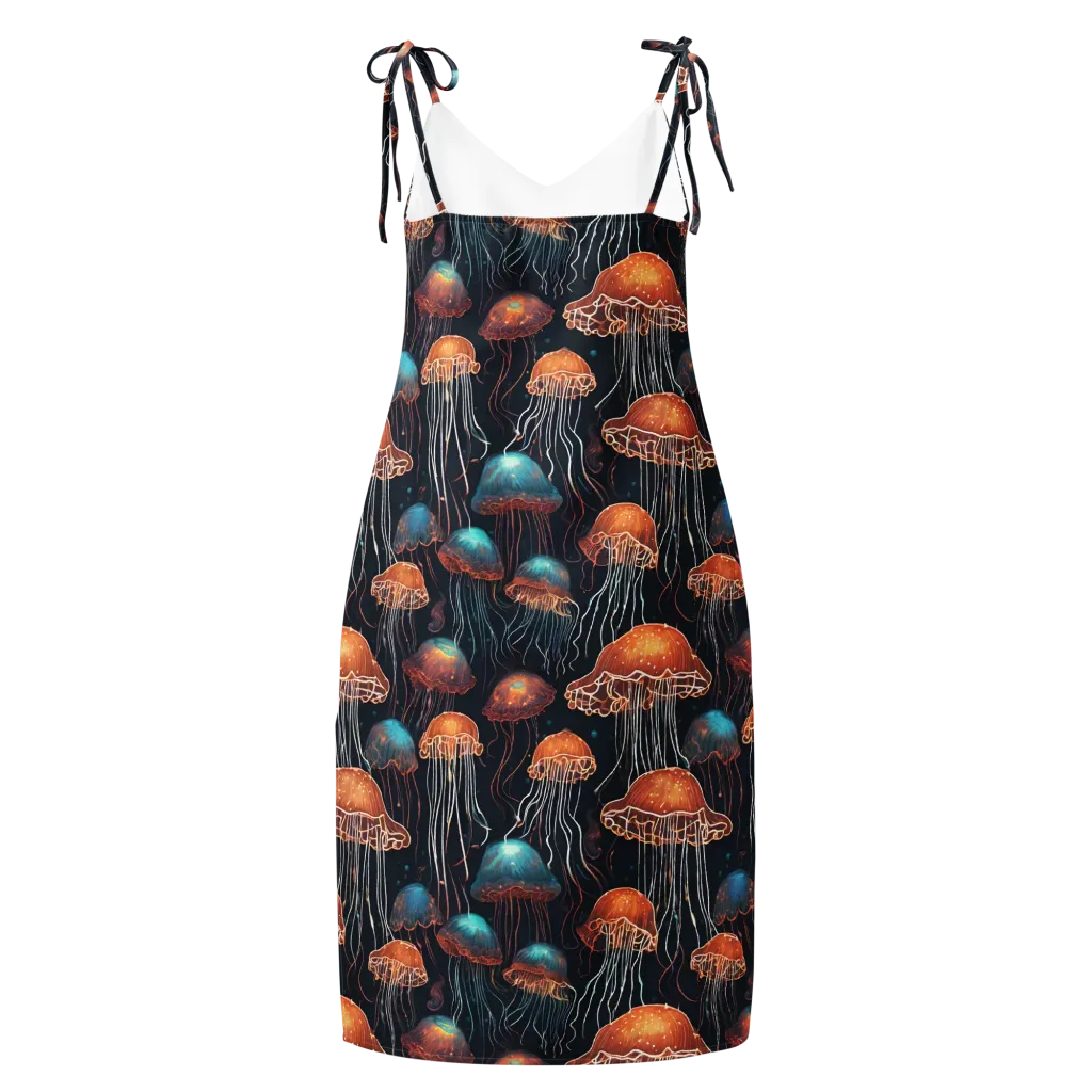 Ocean After Dark on Slip Dress — Back