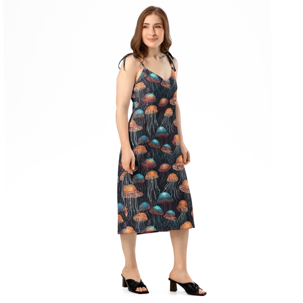 Ocean After Dark on Slip Dress — Right Front