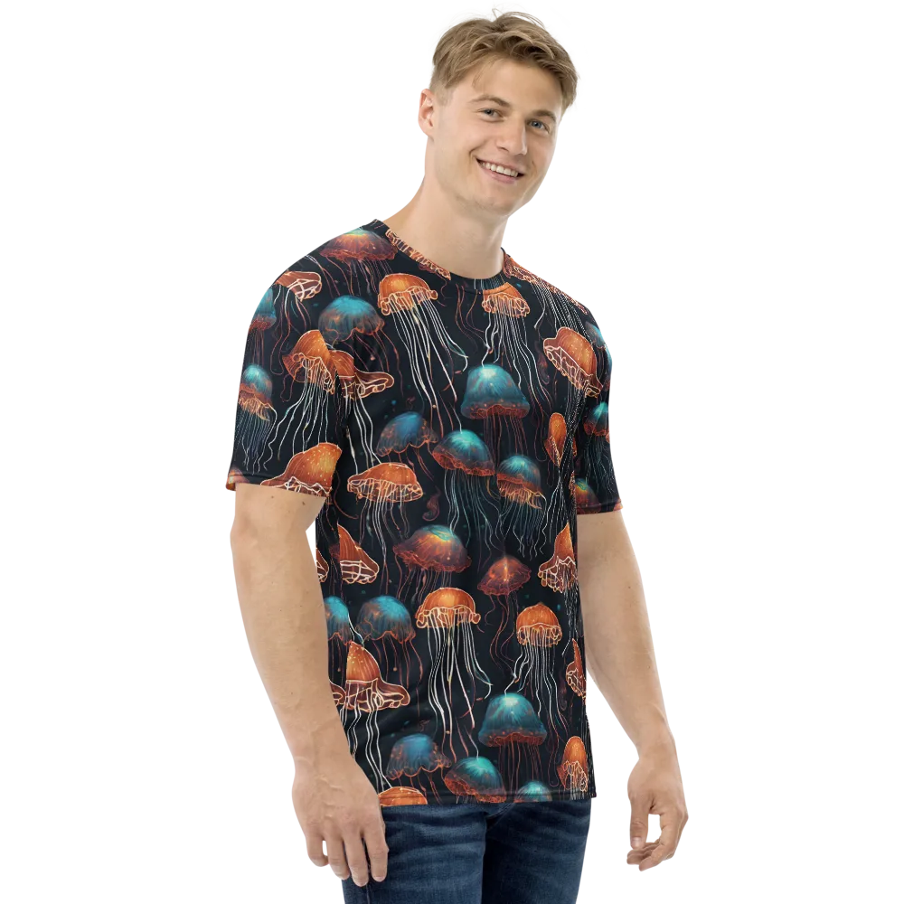 Ocean After Dark on Men's Crew Neck T-Shirt — Right