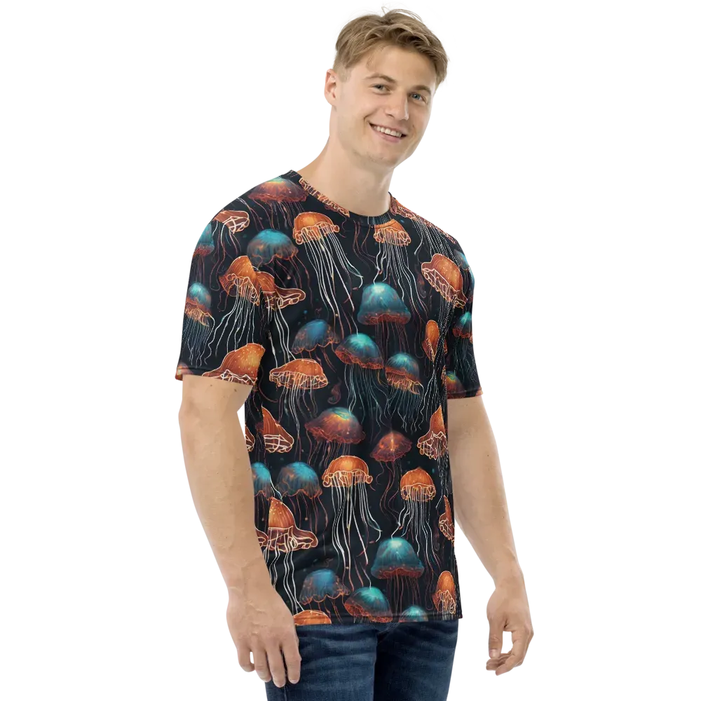 Ocean After Dark on Men's Crew Neck T-Shirt — Right