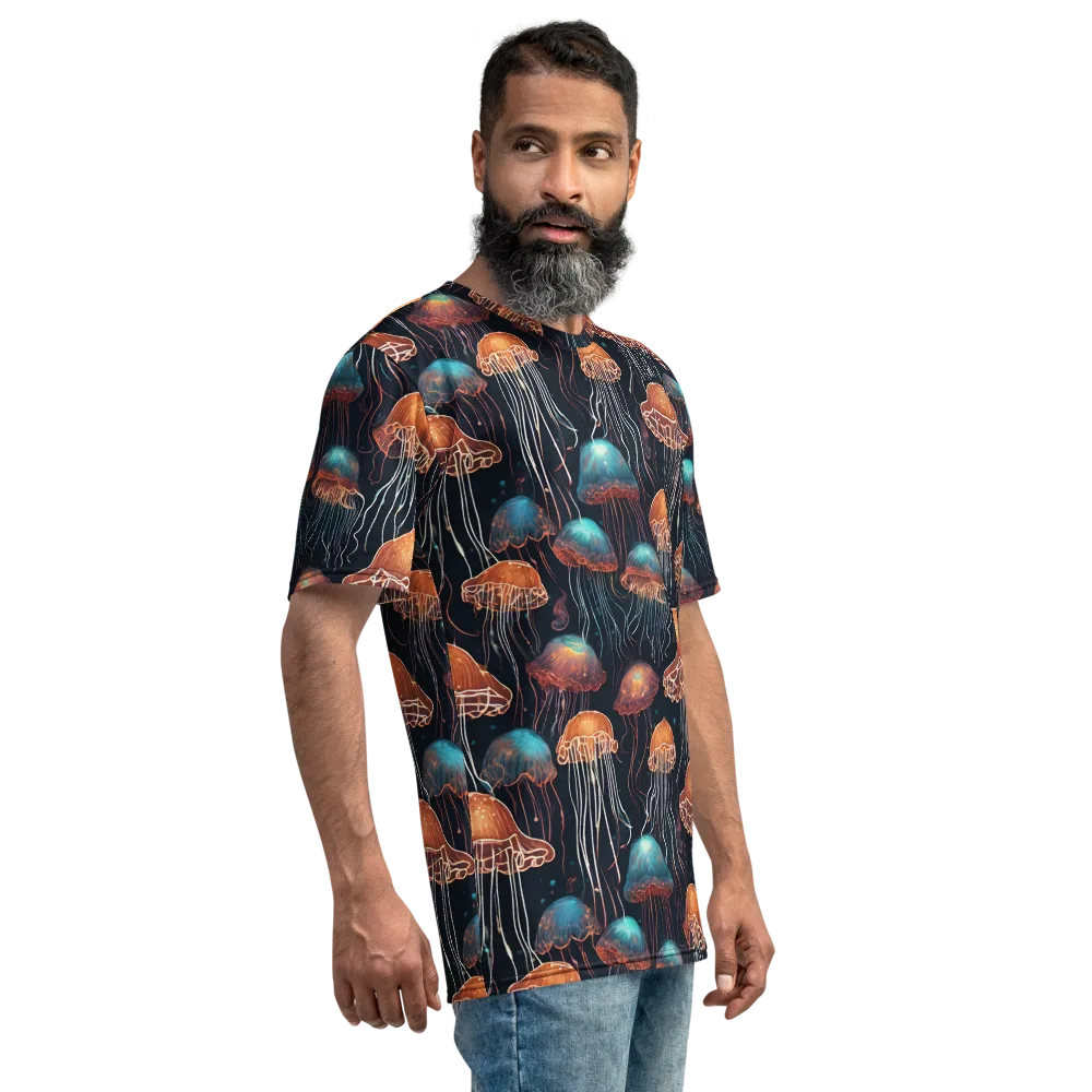 Ocean After Dark on Men's Crew Neck T-Shirt — Right