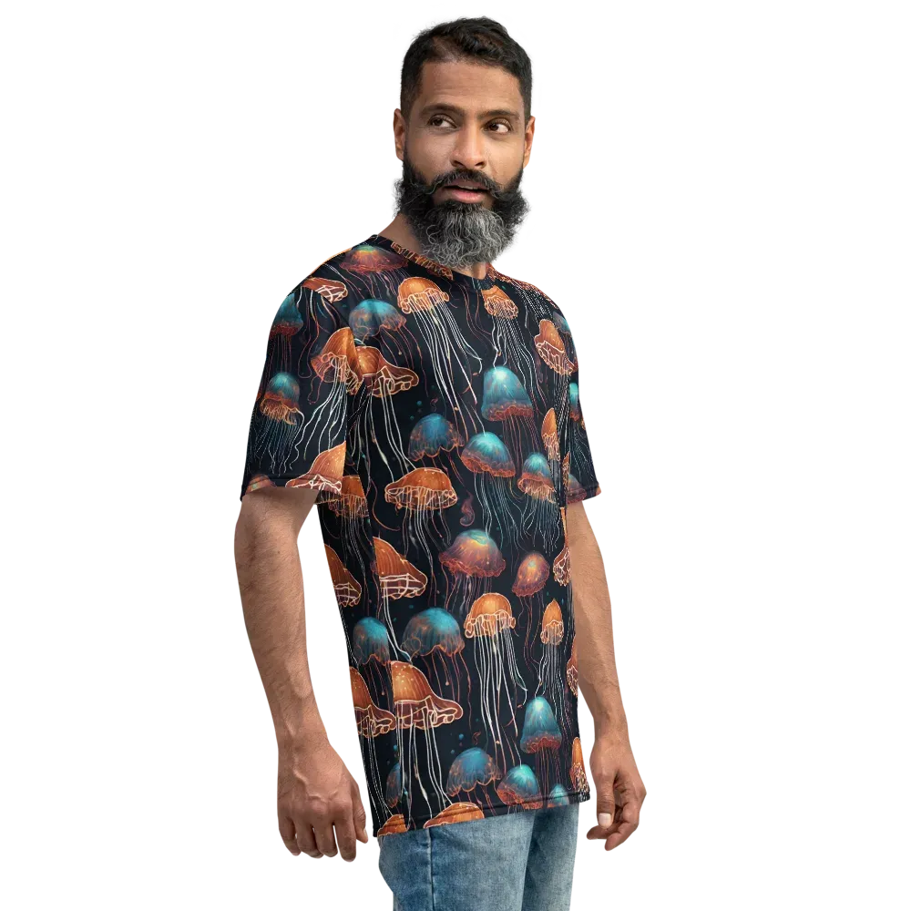 Ocean After Dark on Men's Crew Neck T-Shirt — Right