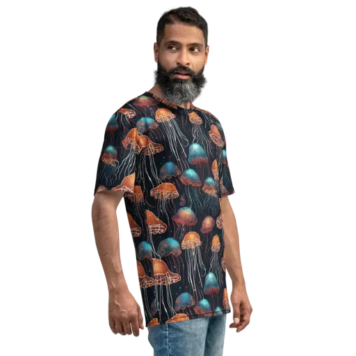 Ocean After Dark on a Men's Crew Neck T-Shirt