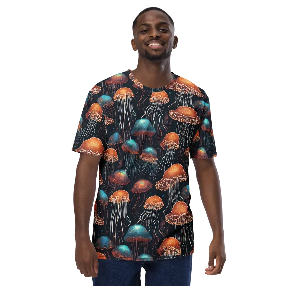 Ocean After Dark on Men's Crew Neck T-Shirt — Front
