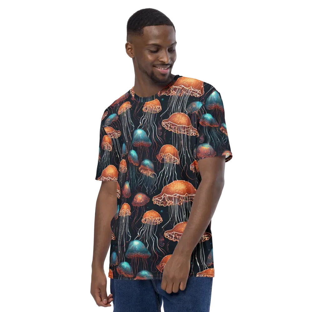Ocean After Dark on Men's Crew Neck T-Shirt — Left